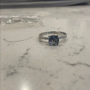 Elegant Silver Ring Size 10 with Lavender Quartz Gemstone